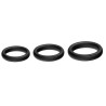 FUKR Lot de 3 cockring Silicone Set Ring Noirs
